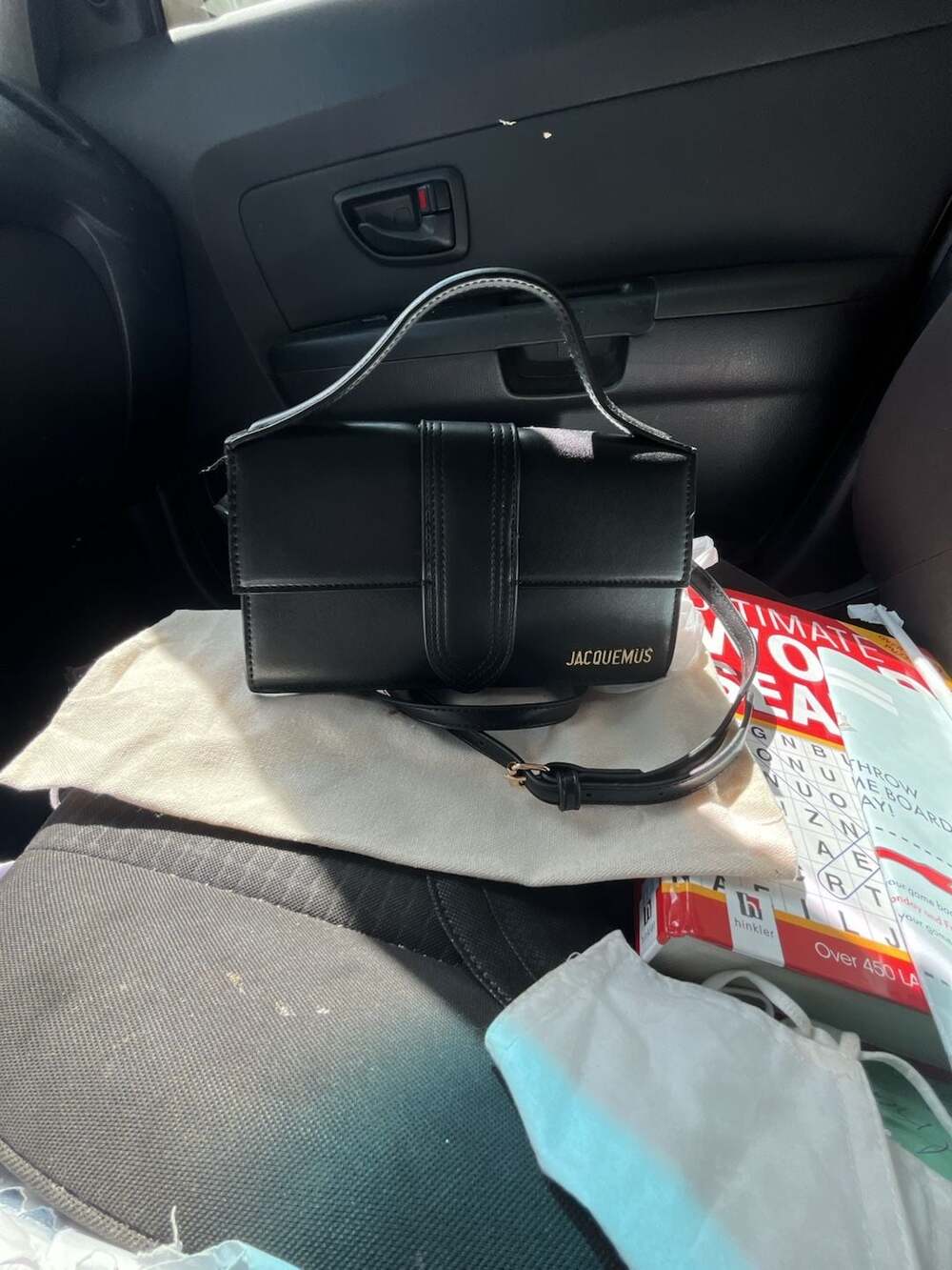 Jacquemus Black Leather Le Grand Bambinou Top-Handle Bag